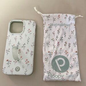 Loopy Case Floral Pattern Phone Case - White